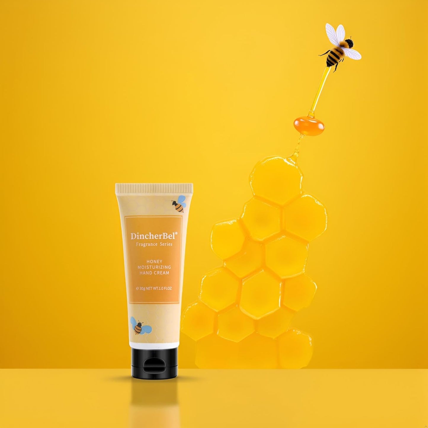 DincherBel 100 Pack Honey Moisturizing Hand Cream Bulk - Travel Size Non-Greasy Hand Lotion Set for Dry Skin, Instant Hydrating Hand Care for Women, 1.0 oz/30 ml