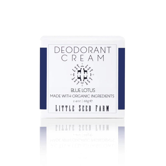 Little Seed Farm All Natural Deodorant Cream - Blue Lotus - Aluminum Free Deodorant for Women or Men, Net Wt. 2.4oz | 68g
