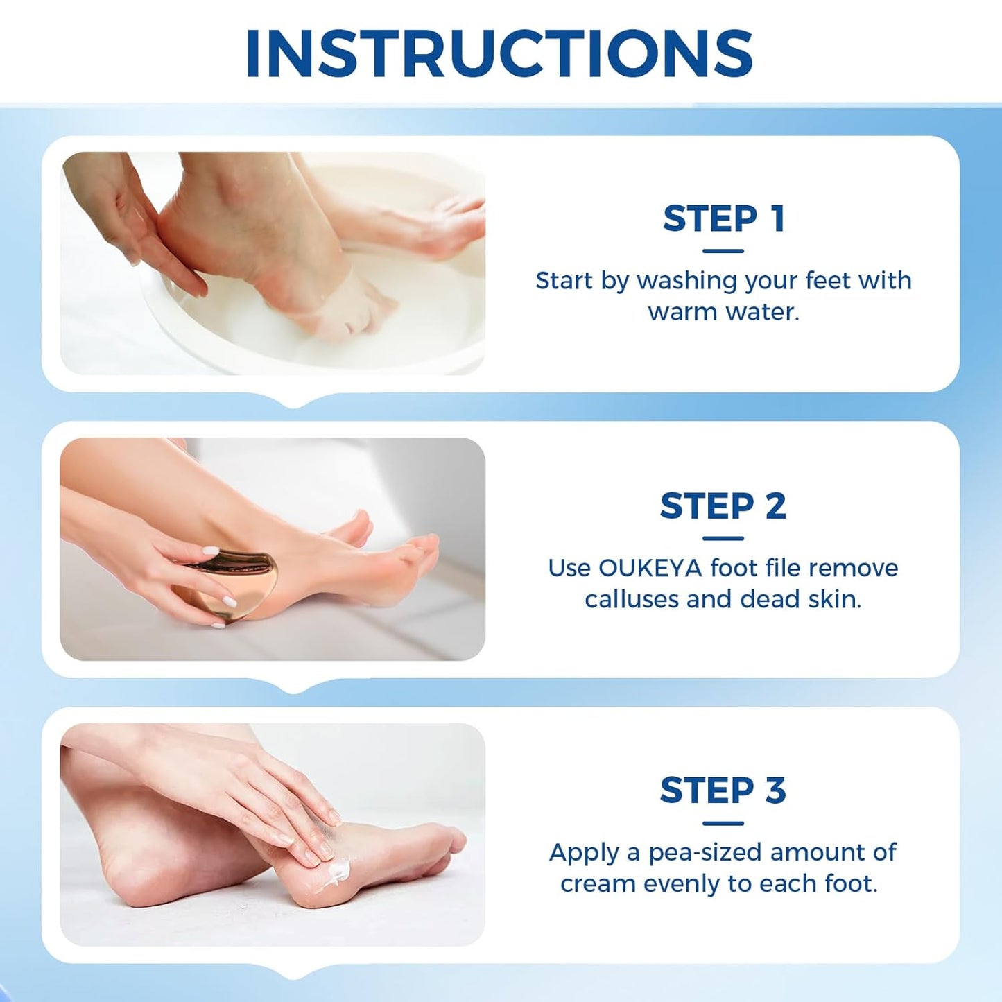 OUKEYA Urea Cream 40 Percent Tube, Urea Cream 40 Percent For Feet Maximum Strength, with Foot Callus Remover, Nano Glass Foot File