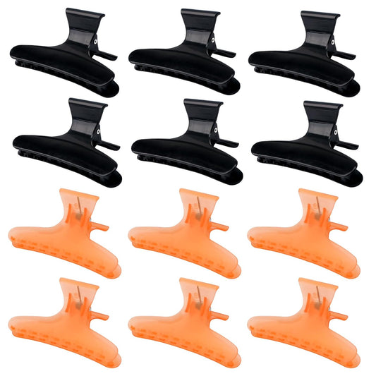 Ondder Butterfly Hair Claws and Pro Salon Clips for Styling, Sectioning, Cutting, Coloring - Hair Accessories for Women, Girls, Men