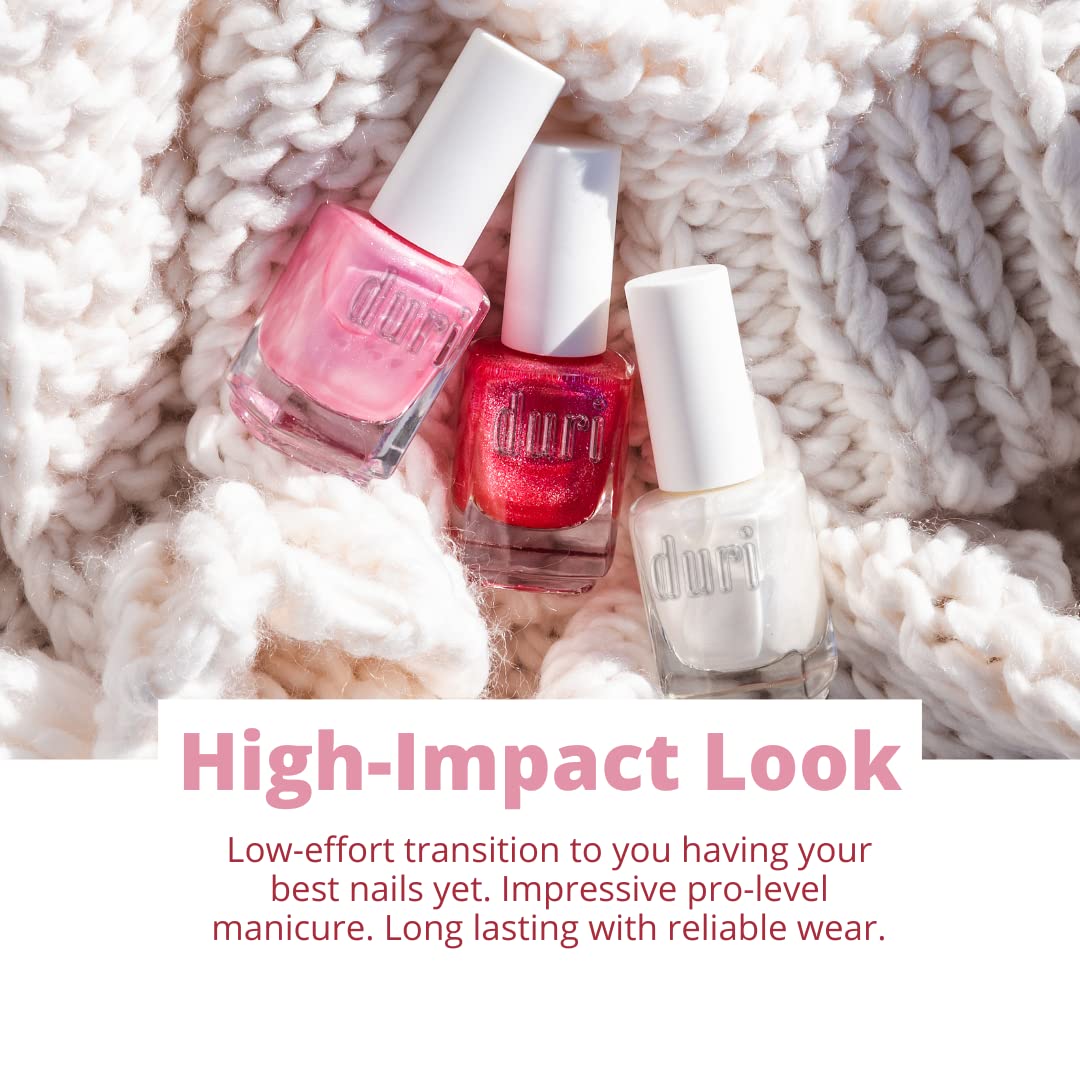 duri Nail Polish, 714 Damsel in Disguise, Deep Red, Full Coverage, Glossy Finish, Quick Drying, 0.45 Fl Oz Cosmetics