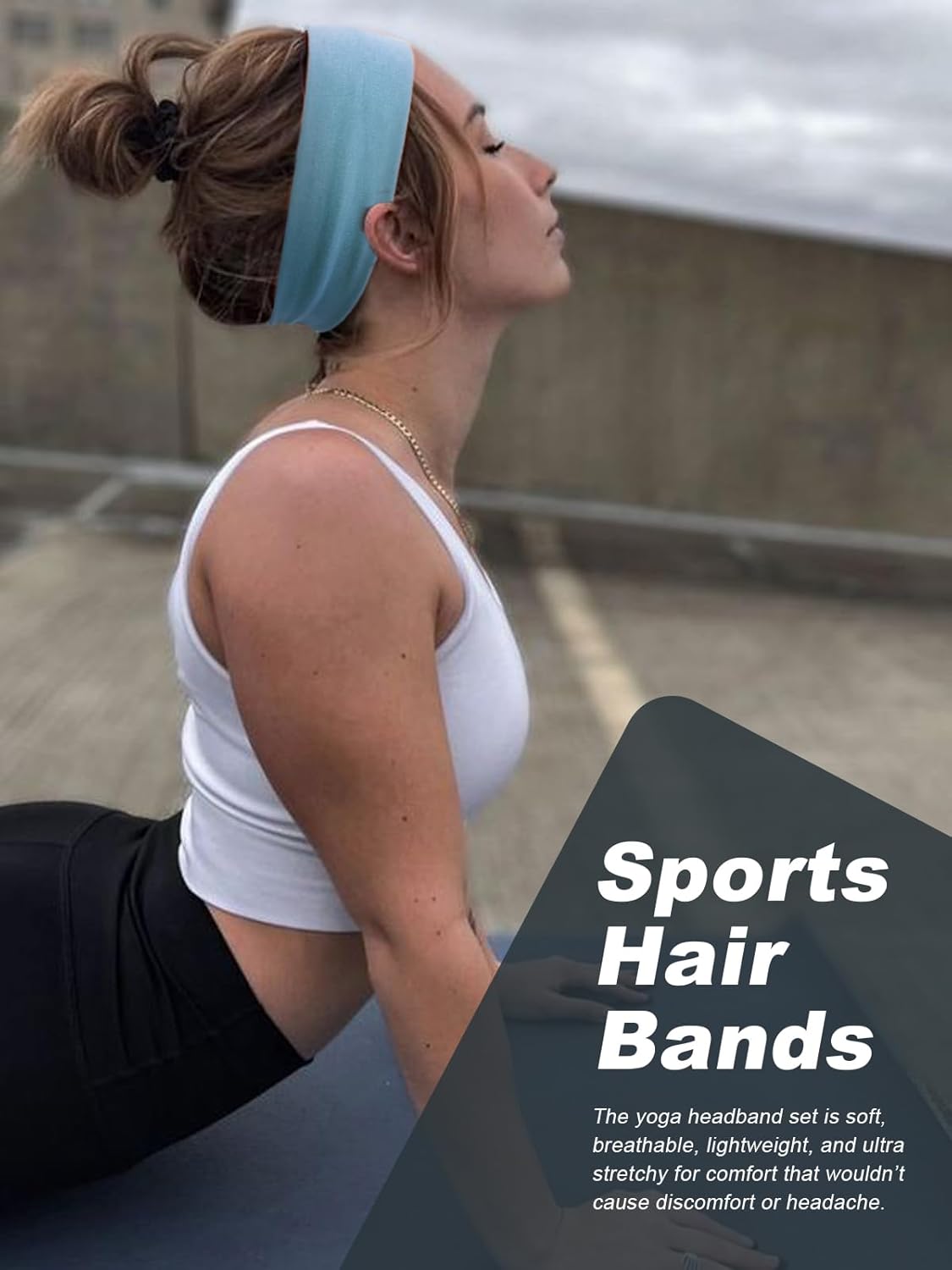 DRESHOW 8 Pack Sports Headbands for Women Non-Slip Stretchy Fashion HairBand Curly Hair Headband Soft Hair Accessories for Daily Wear Workout Yoga Running