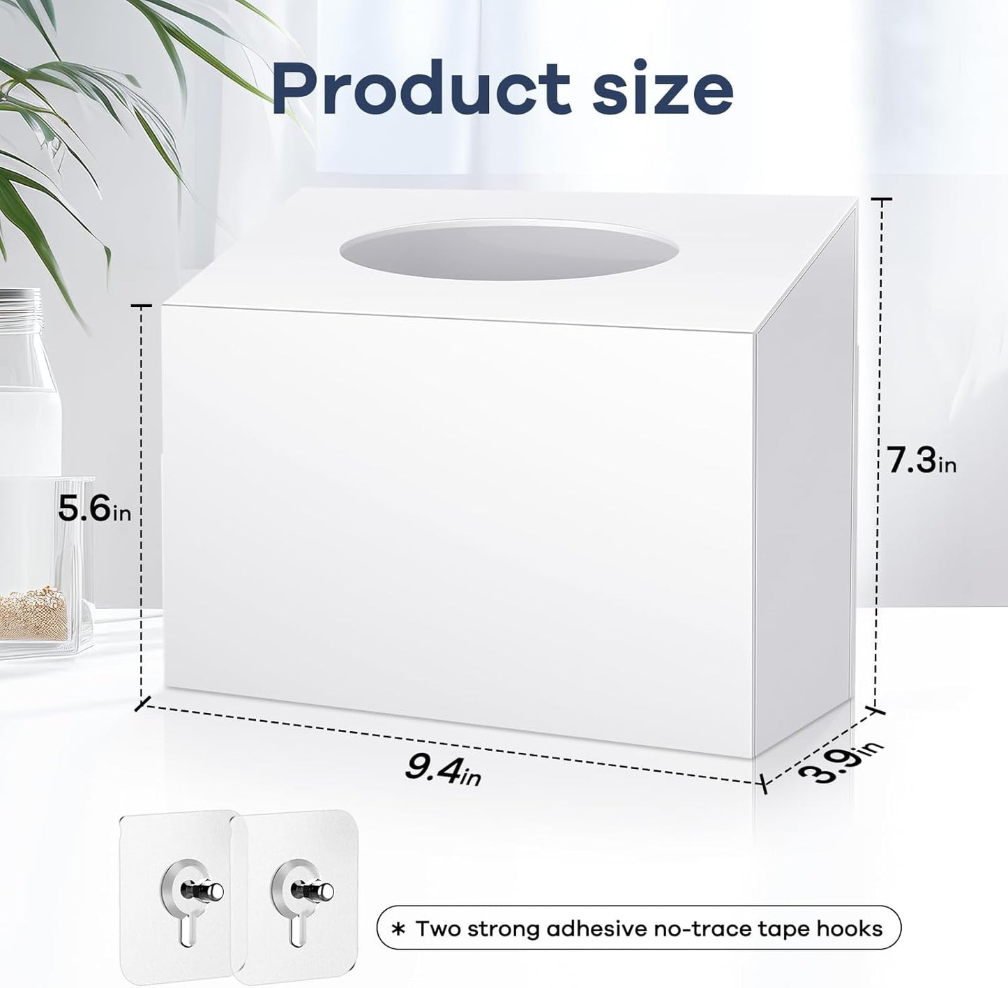 Acrylic Hand Towel Box Cover Compatible with Kleenex Disposable Hand Towels Wall-Mounted Paper Towel Dispenser Suitable for Tabletop, Bathroom, Car, and Office Use (White)