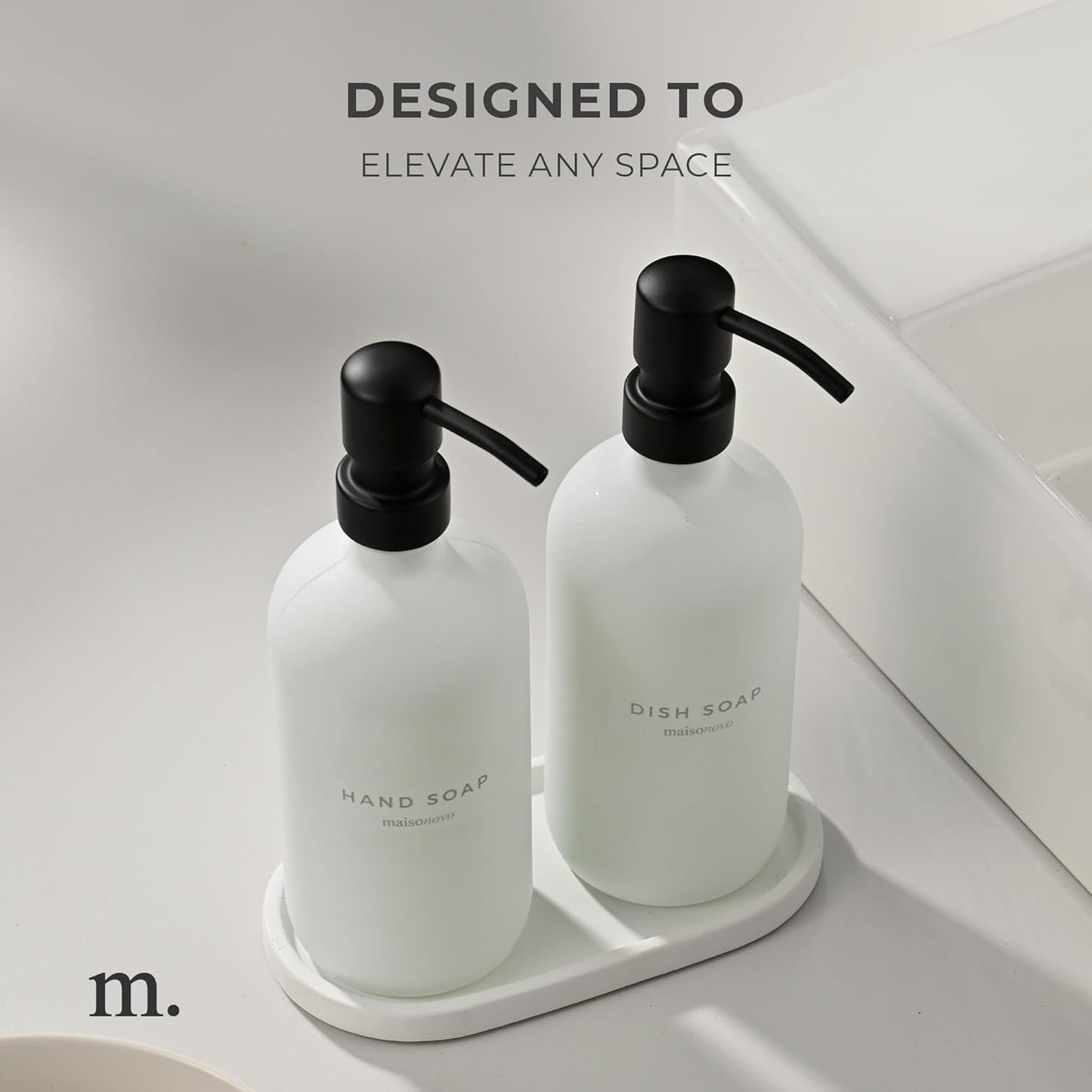 MaisoNovo Soap Pump Replacement - 2X Black Metal Pumps - Pump Dispenser - Soap Dispenser Pump Replacement - Stainless Steel Soap Pump - Pump for Soap Dispenser