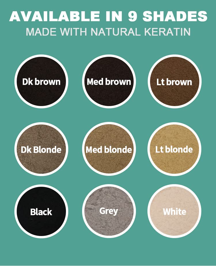 BLACK Hair Fibers for Thinning Hair 27.5g Bottle | Undetectable & Natural Keratin Hair Fibers Concealer for Hair Loss for Men and Women | Hair Building Fibres Powder [BLACK]