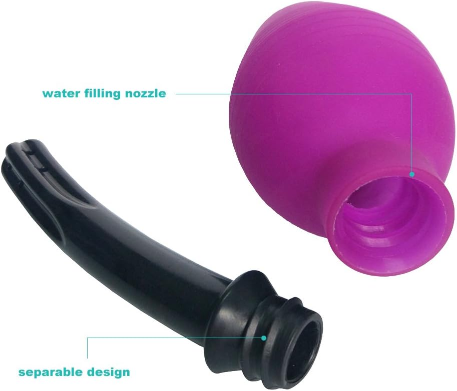 Abyclean Anal Douche Enema Bulb Vaginal Douche Enema Cleaner for Women¡¯s or Man¡¯s Health (310ml Purple)