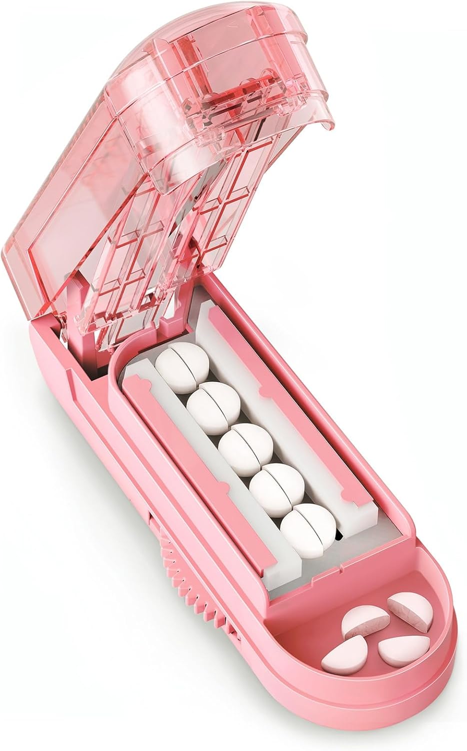 DEPAD Pill Cutter Splitter for Cutting Multiple Pills, Adjustable Pill Cutter Splitter for Small and Tiny Pills with Accurate Pill Alignment, Pill Cutter for Small or Large Pills with Sharp Safe Blade