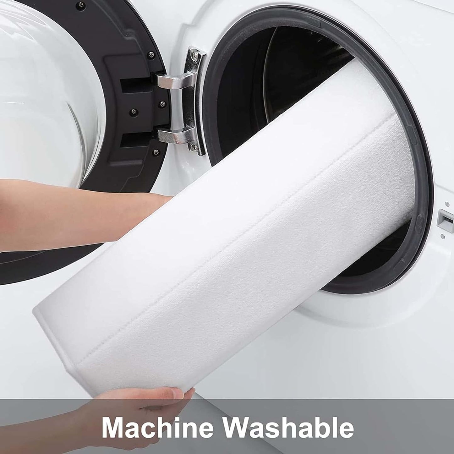 Buganda Memory Foam Bath Mat, 47" x 24", Ultra Soft and Non-Slip Bathroom Rugs, Water Absorbent and Machine Washable Bath Rug Runner for Bathroom, Shower, and Tub, White