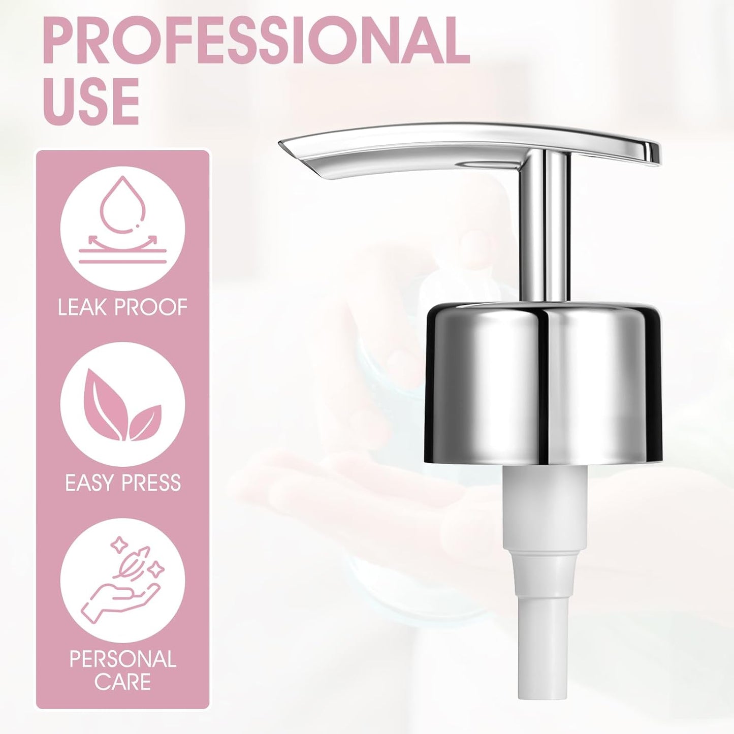 2 Pcs Soap Dispenser Pump Replacement, Reusable Soap Pump Replacement for Lotion Soap Replacement Pump for Soap Dispenser Replacement Soap Dispenser Pump for Kitchen Bathroom (Silver)