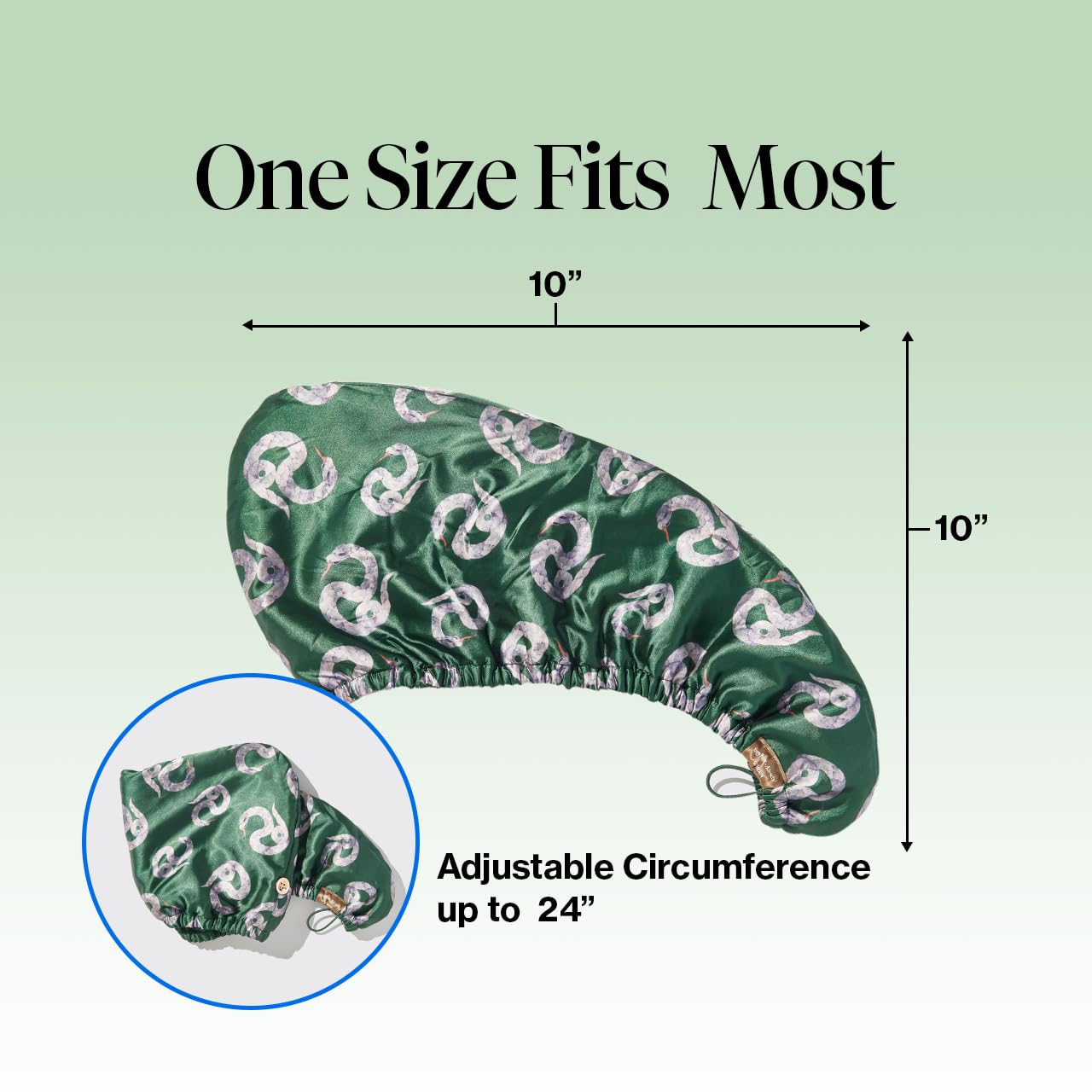 Kitsch x Harry Potter Satin Microfiber Hair Towel Wrap for Women - Super Absorbent, Quick Dry, Anti-Frizz, for Long & Short Hairs, Turbans for Women, Hair Wrap, Gifts for Mom - Slytherin