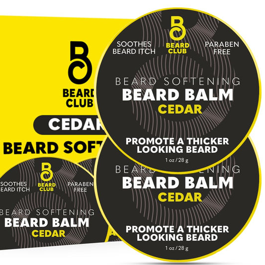 The Beard Club Cedar Beard Butter - Men's Styling Balm, Softener, Moisturizer, and Leave-In Conditioner - Beard Wax - 2oz
