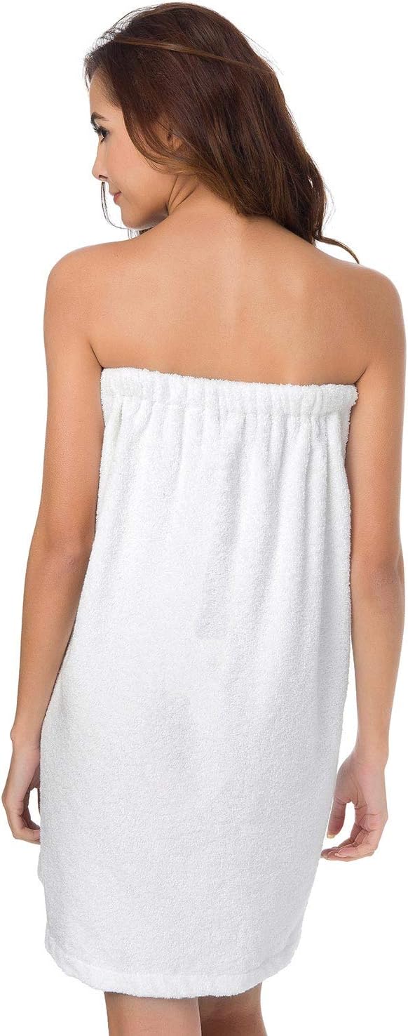 SIORO Women Bath Towel Wrap Robe, Soft Cotton Terry Spa Cloth, Plush Adjustable Closure for Shower, Travel, Pool, Gym