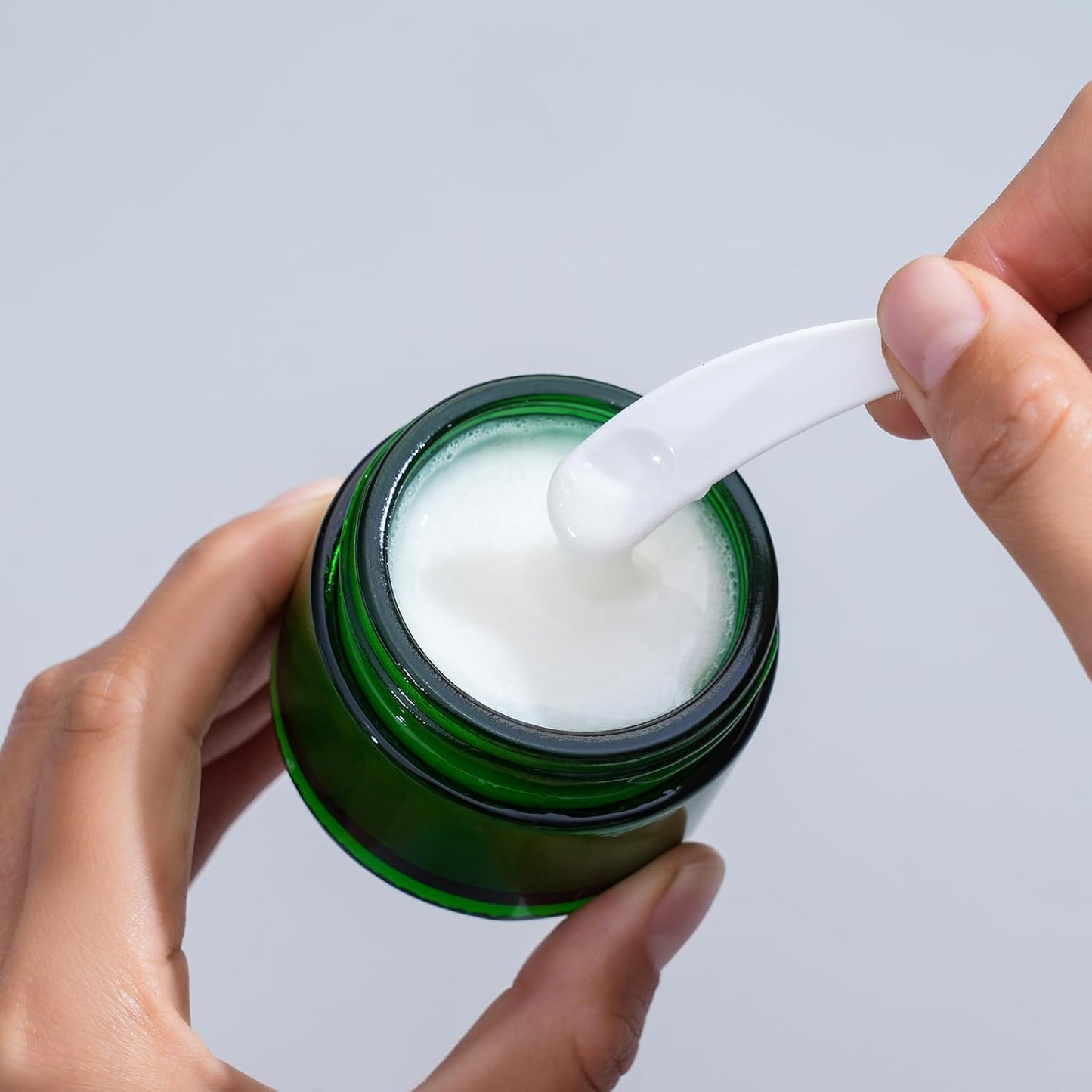 4PCS 1 oz Glass Container Jars with Lids, Small Empty Cosmetic Round Jar for Cream, Lotion (Green)