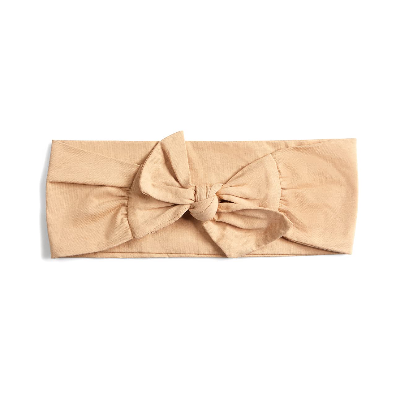 Kitsch Eco-Friendly Adjustable Bow Headband for Women | Stylish Cotton Hair Band & Head Tie for Girls, 2pc (Sand)