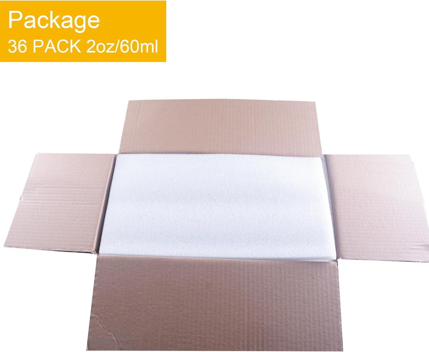 36 Pack 2oz Clear Glass Dropper Bottles, Glass Eye Dropper Bottles for Essential Oils, Perfumes, Laboratory Use (Gold, 2oz-36Pack)