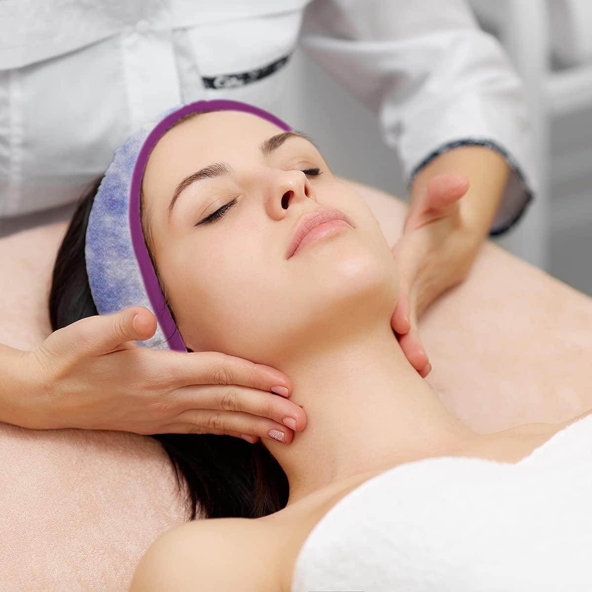 Spa Facial Headband 4 Pack Ultra Soft Adjustable Skincare for Face Washing, Shower, Facial Mask, Yoga