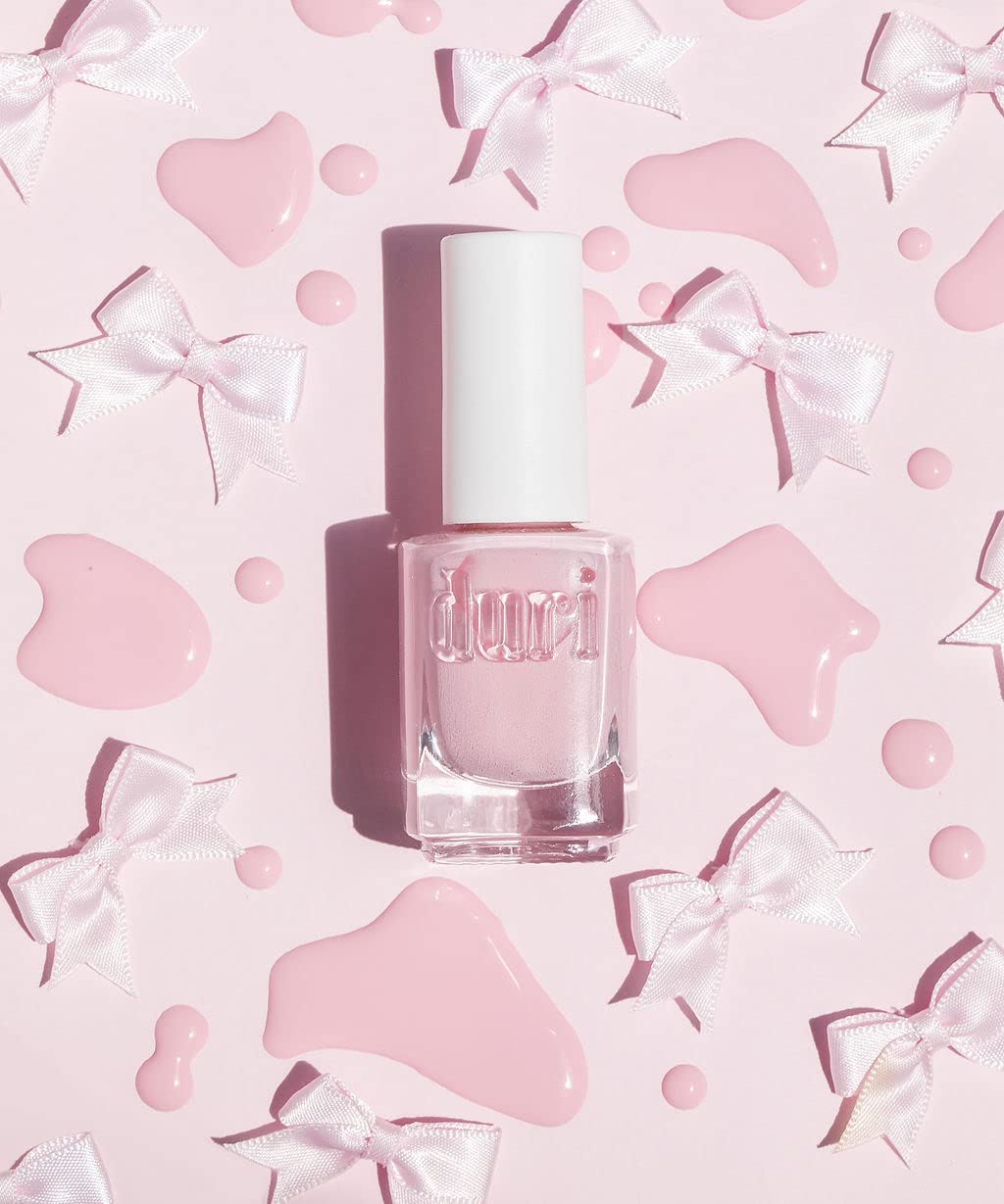 duri Nail Polish, 796 Secret Dream, Light Pastel Pink, Full Coverage, Glossy Finish, Fast Drying, Easy to Apply, 0.45 Fl Oz
