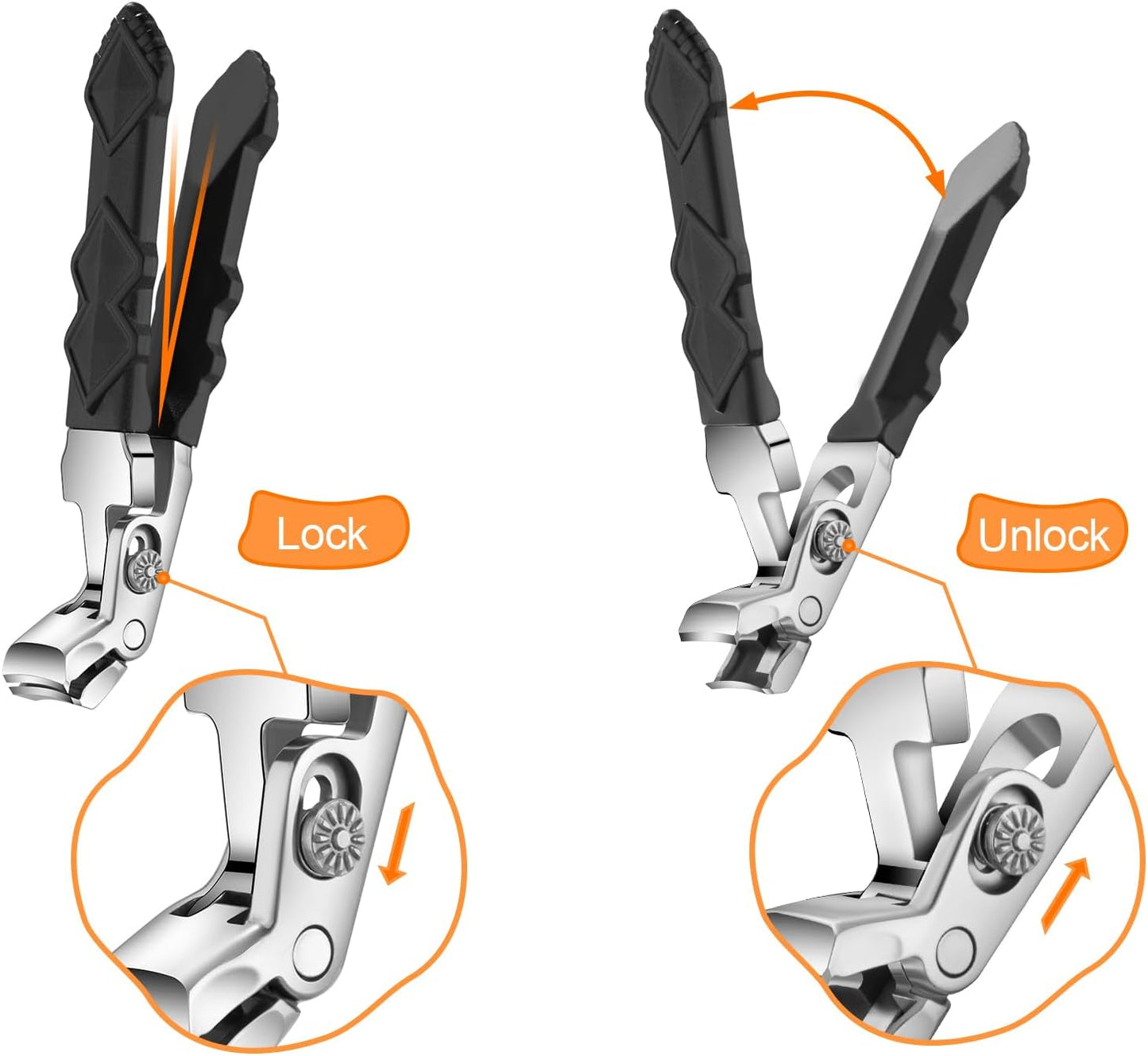 Long Handle Toenail Clippers for Seniors Thick Nails -Heavy Duty, Super Sharp & Durable Large Fingernail Toenail Clippers for Men Women, 18-Month Replacement Warranty