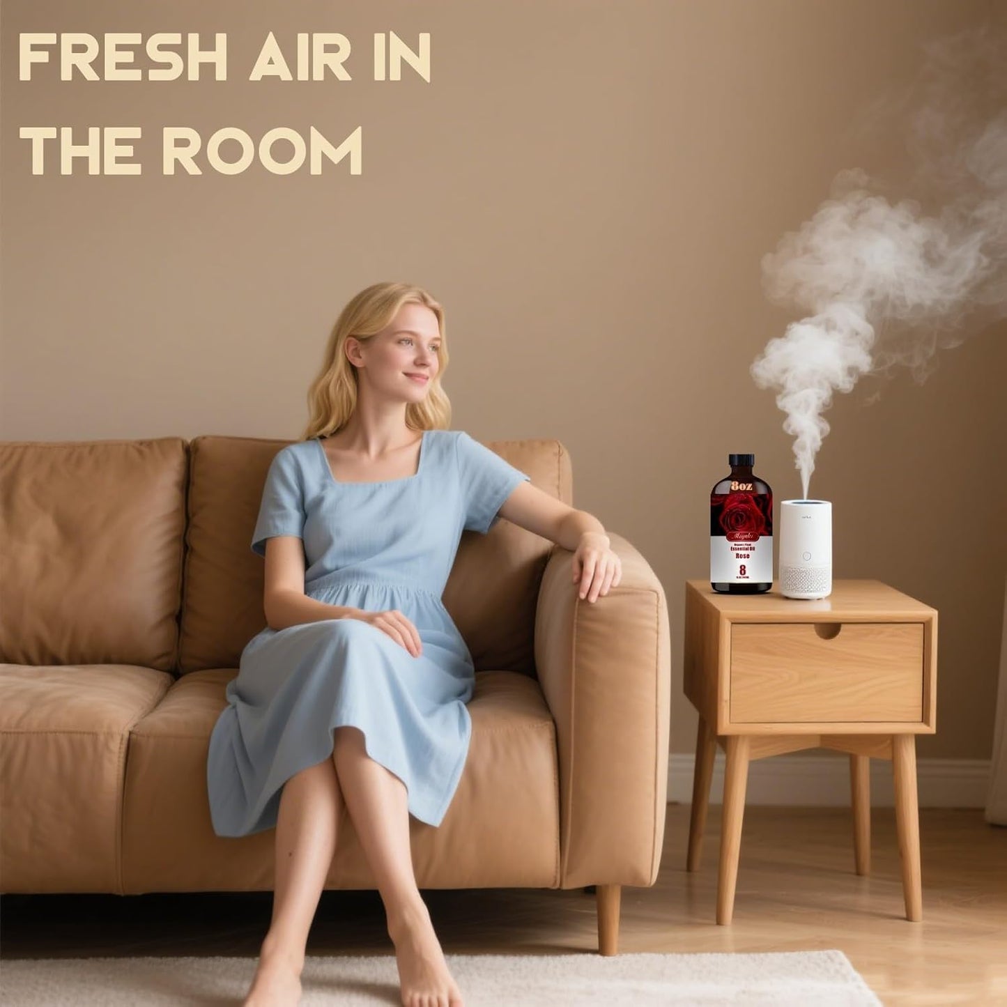 Rose Fragrance Oil-Rose Essential Oil 8.33oz (250ml)-100% Pure Natural Scent for Diffusers, Candles, Soap Making & Aromatherapy-Relaxing Home & Gift Essential Oil for Bath, Massage