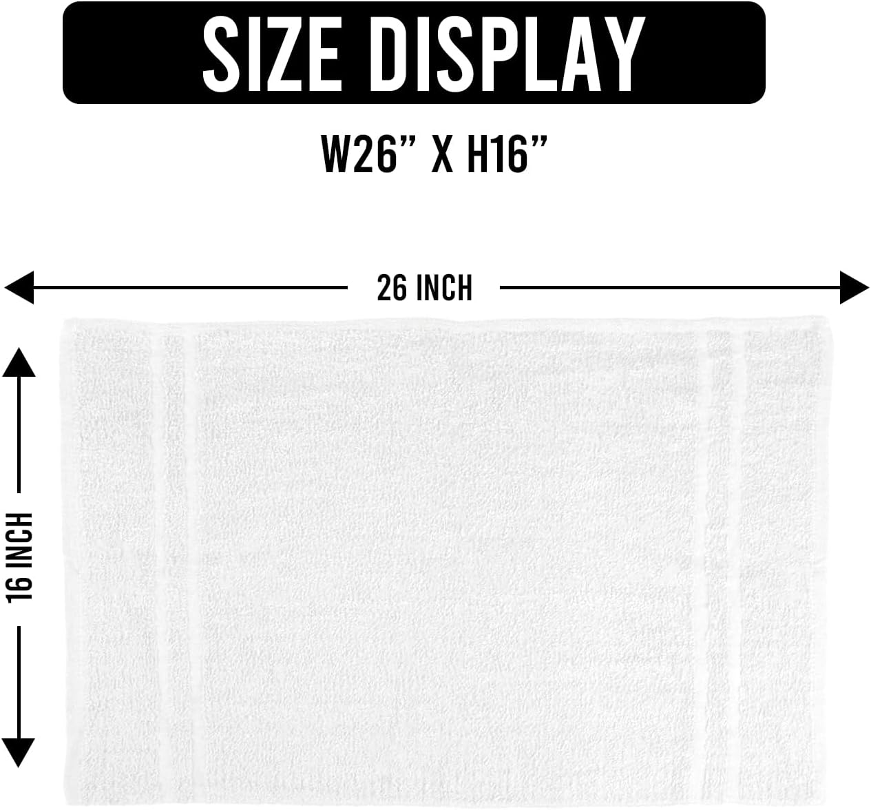 Hand Towels (Pack of 40) - White Economy Salon & Spa Towels - 100% Cotton, Highly Absorbable, 16 x 27 Inches