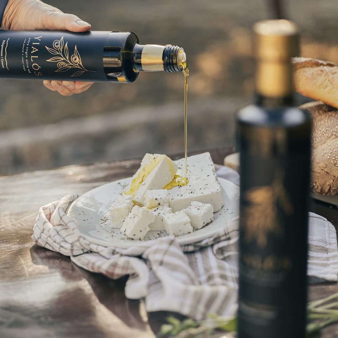 Yialós Extra Virgin Olive Oil from Greece – 2025 NYIOOC Winner | Small Batch, Single Estate, 100% Koroneiki | Cold Pressed, High Polyphenols | 500 mL Glass Bottle
