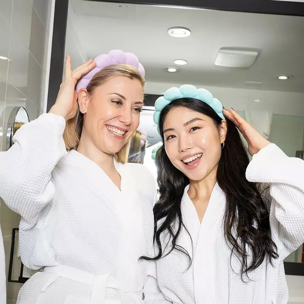 Spa Headbands - Terry Cloth Face Wash, Facial Makeup, Skincare and Mask Treatment Headbands