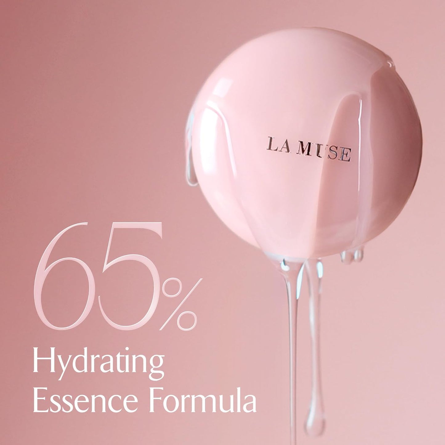 LA MUSE Korean Glow Cushion Foundation with PDRN | Shade No.20 Pure Ivory for Fair Skin | 65% Hyaluronic Acid Hydration | Natural Radiant, Lightweight Coverage | Light to Medium Buildable Finish