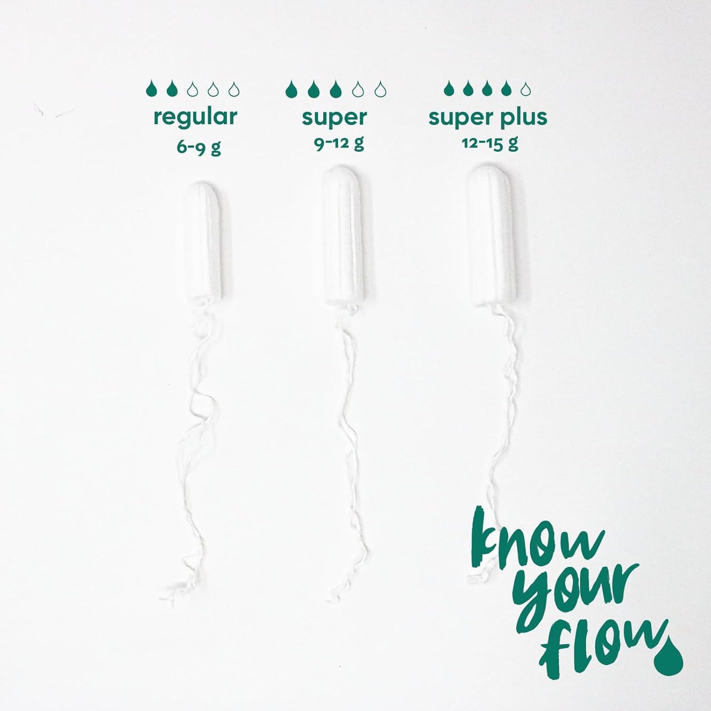 Oi | Organic Initiative - 100% Certified Organic Cotton Non-Applicator Tampons | Ultra-Absorbent, Unscented, Natural, Non-Toxic, Applicator Free | Super Plus | 56 Tampons