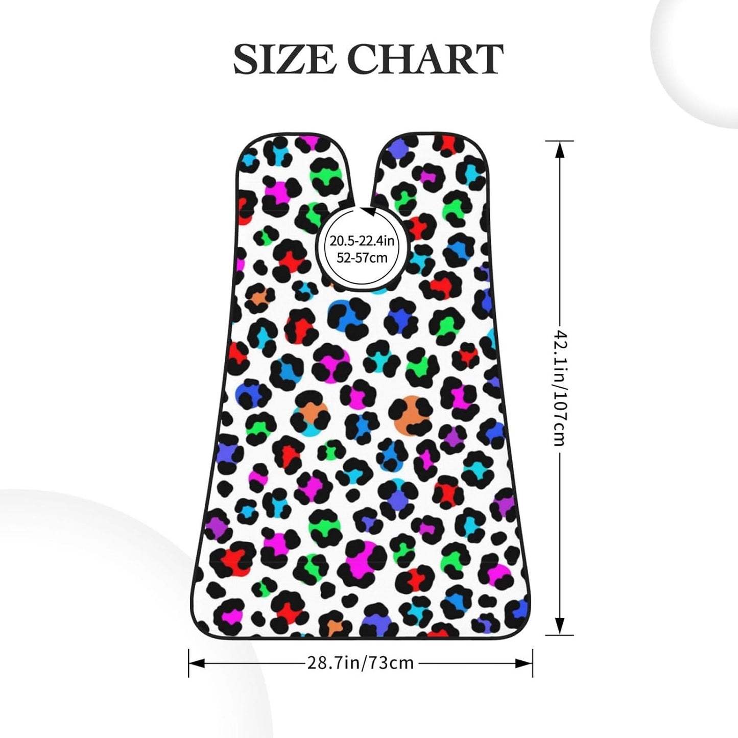 Beard Hair Catcher for Men, Waterproof Shaving Bib Apron Non-Stick, Trimming Tool for Dad Husband, Wild Animal Colorful Cheetah Leopard Shave Bib