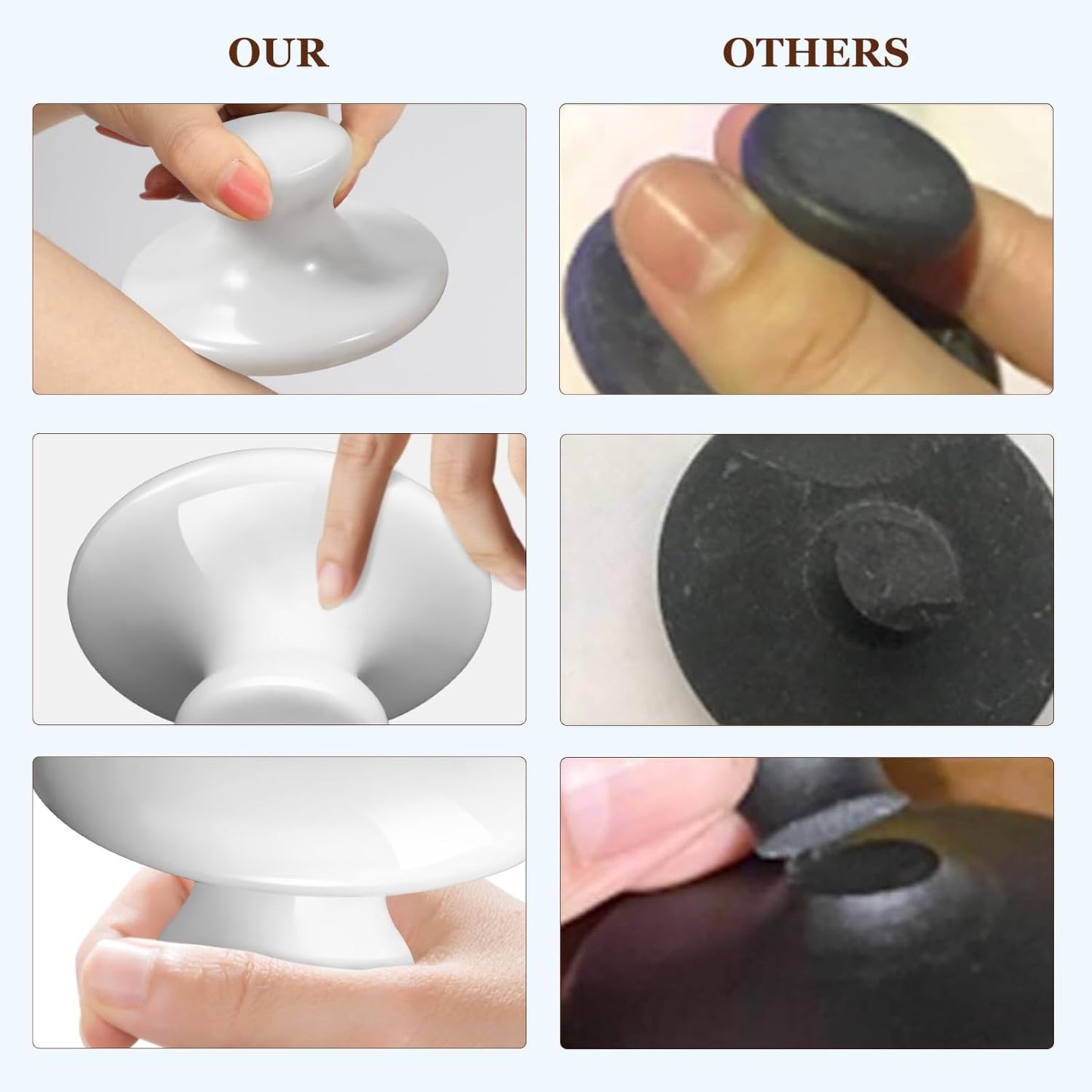 gemshan Guasha Massage Tool Mushroom Shape Natural Jade Stone for Body Face for Essential Massage Spa Massage Therapy
