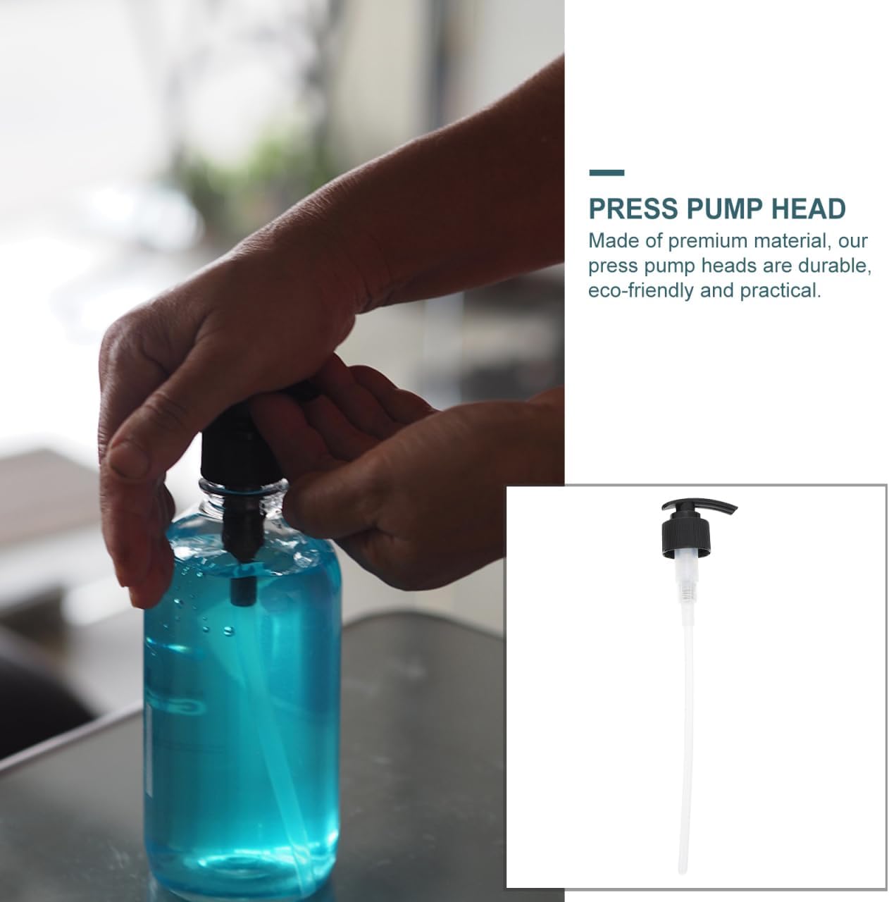 Plastic Press Pump Heads Replacement for Foaming Soap Dispenser 28mm Black 4pcs