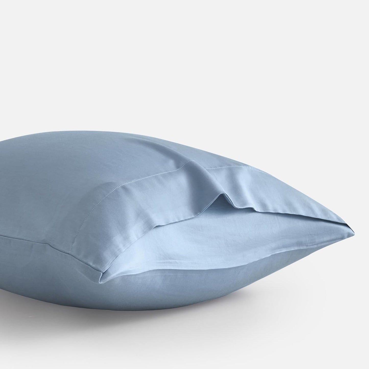 DOZ Pillowcase Set, 100% Viscose derived from Bamboo, Organically Grown, Buttery Soft, Silky, Breathable, Cooling, Oeko-TEX, High GSM, 2-Pack, Envelope Closure (Queen, Sky)