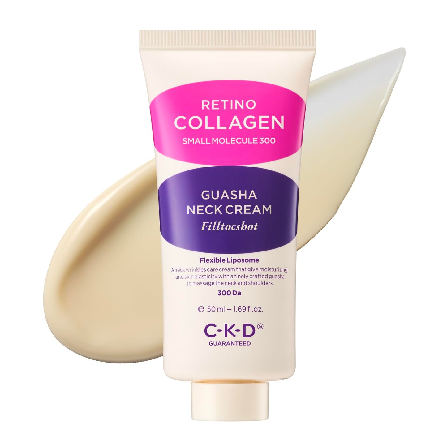 CKD Gua Sha Neck Cream Filltocshot [Refill] - Advanced Anti-Aging Neck Firming Cream with Massage Roller. Visibly Reduces Wrinkles, Lifts & Tightens Sagging Skin, Boosts Elasticity, Korean Skincare.
