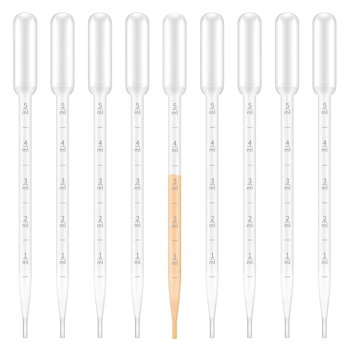 G2PLUS Disposable Plastic Dropper – 25pcs Transfer Pipettes, 5ml Graduated Dropper for Essential Oils, Lab Use, DIY Crafts
