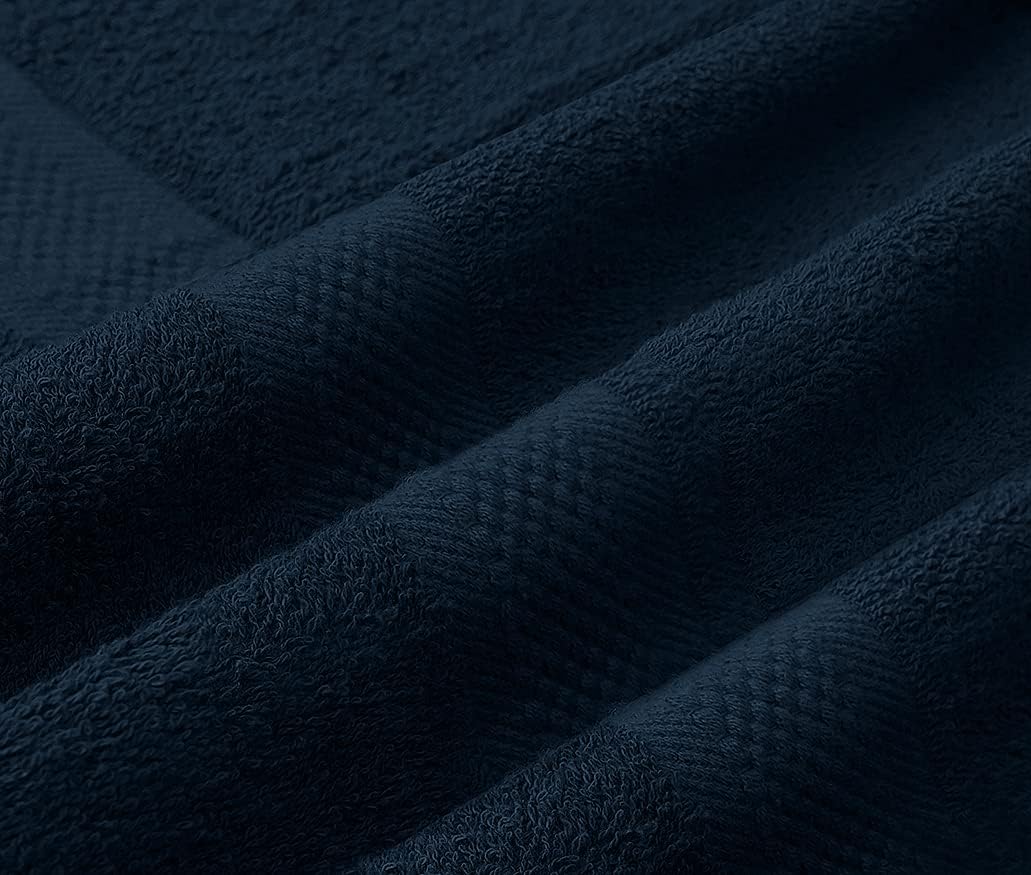 8 Piece Towel Set – 100% Cotton, Luxury & Soft Bath Towels, Highly Absorbent, Quick Dry, Plush & Fluffy, Hotel Quality, Large & Durable (2 Large Towels, 2 Hand Towels, 4 Washcloth)