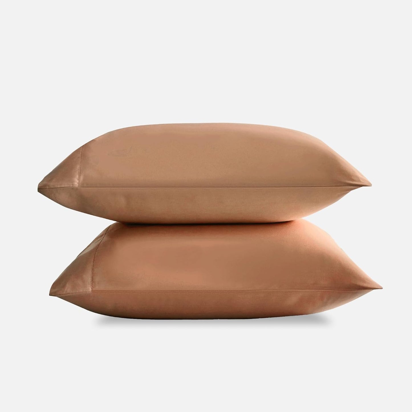 DOZ Pillowcase Set, 100% Viscose derived from Bamboo, Organically Grown, Buttery Soft, Silky, Breathable, Cooling, Oeko-TEX, High GSM, 2-Pack, Envelope Closure (King, Clay)