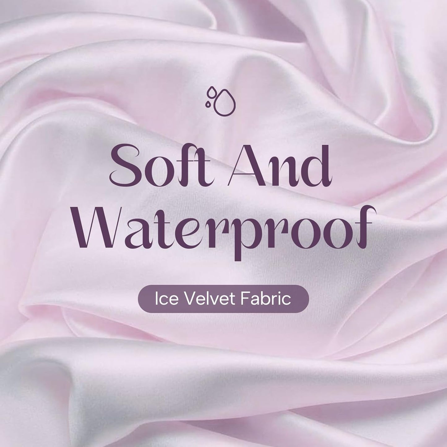 Years calm Shower Cap Reusable Waterproof, Double-Layer Hair Cap, with Elastic Band, Ideal for Shower, Spa, Travel & Cleaning (Light purple, One Size)