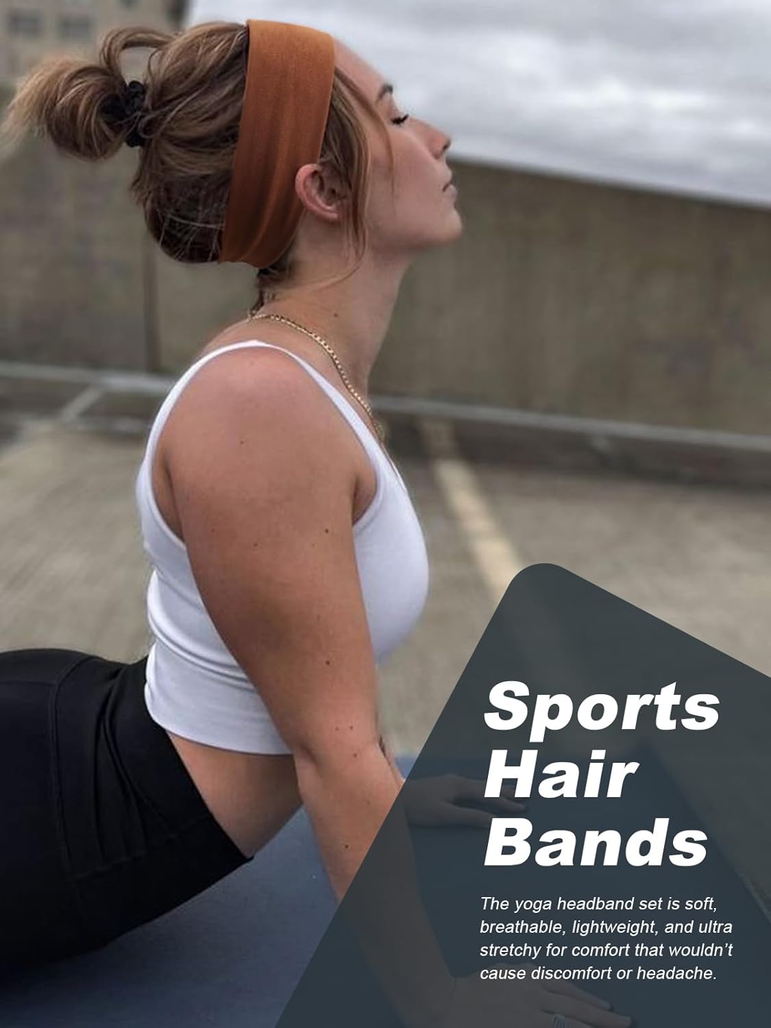 DRESHOW 8 Pack Sports Headbands for Women Non-Slip Stretchy Fashion HairBand Curly Hair Headband Soft Hair Accessories for Daily Wear Workout Yoga Running