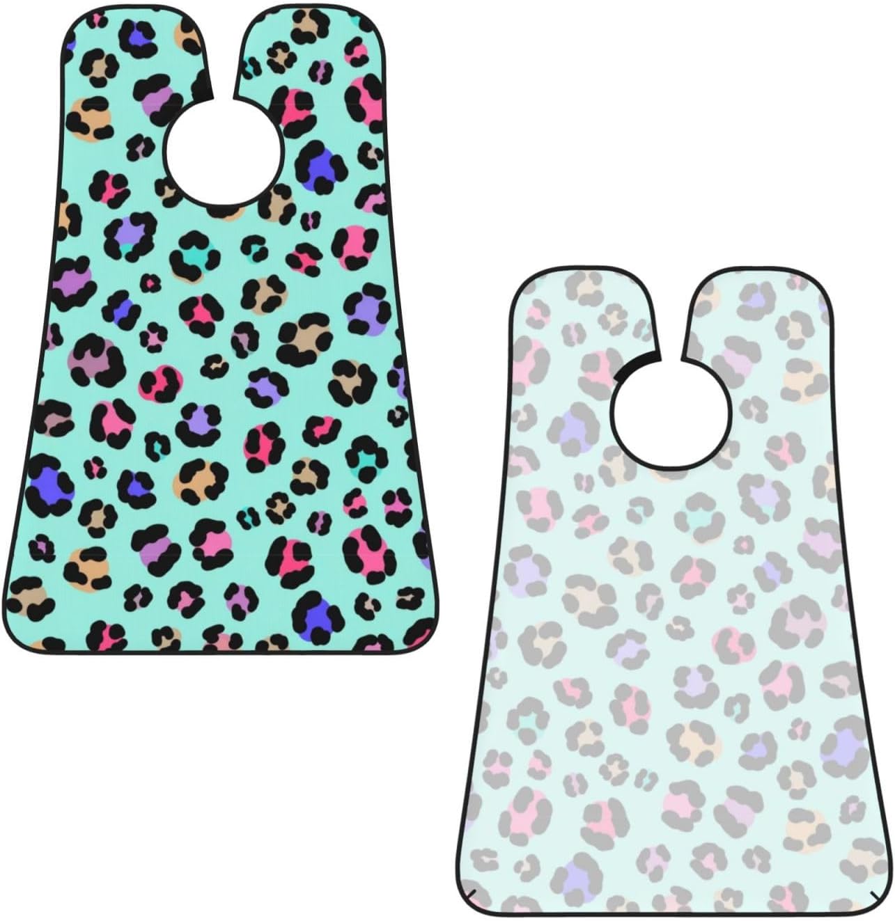 Beard Trimming Catcher Apron, Waterproof Non-Stick Grooming Bib for Shaving, Ideal for Men Dad Father’s Day, Animal Skin Colorful Cheetah Leopard Print Floral Shave Bib