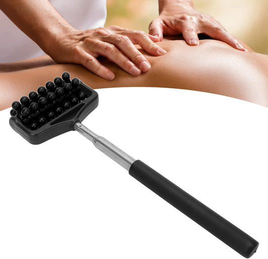 ZJchao Back Scratchers, Telescopic Massagers Back Muscle Roller Adjustable Back Head Arm Scratch Roller Massager for Muscle Relax Portable Extendable Telescoping Backscratchers for Men Women(Black)