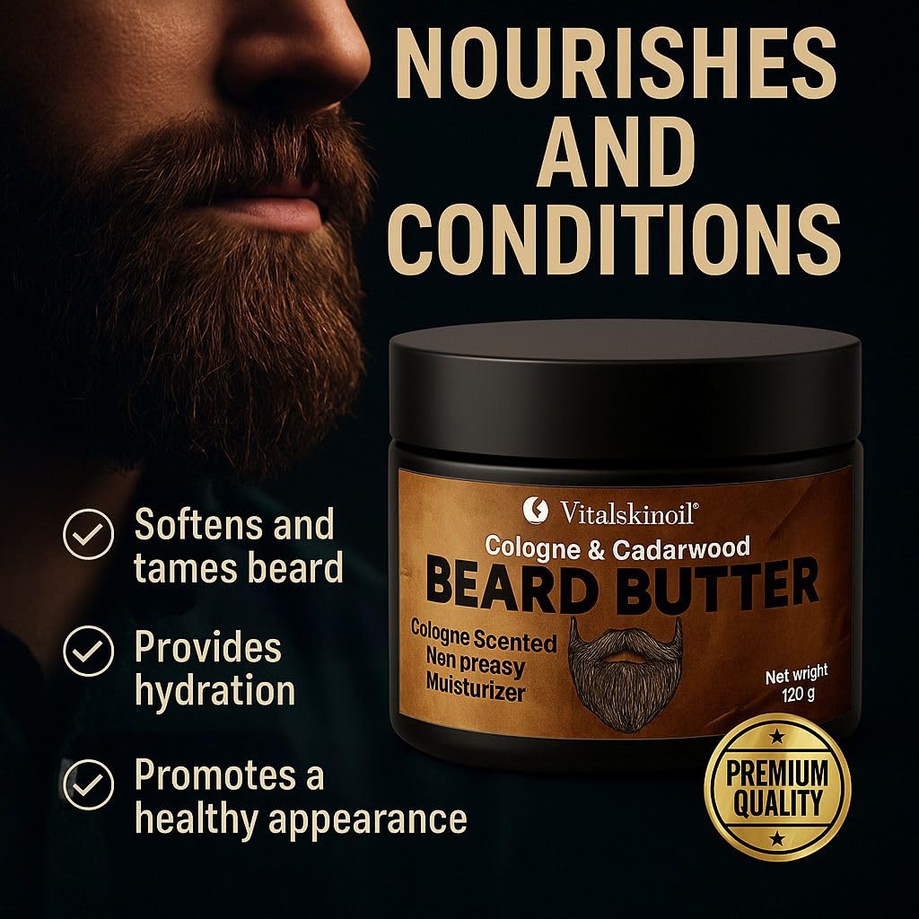 Beard Butter for Men Cologne and CedarWood Scented Conditioning Moisturiser