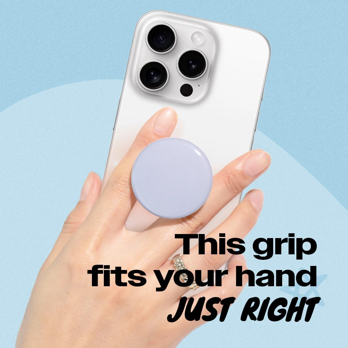 OnTheGrip Cute Solid Macaron Color Round Shape Collapsible Mobile Phone Grip Stand Holder for Smartphone Tablet Cell Phone Accessory (Lavender)