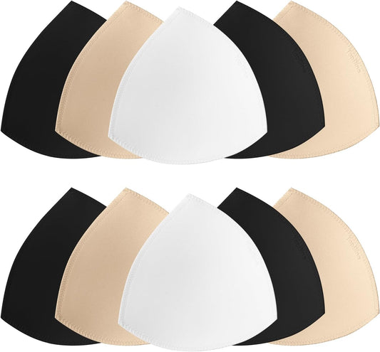Bra Pad Insert,Removable Sport Bra Cup Triangle Breathable & Reusable Bra Pad for Yoga Bra,Swimsuits,Bikini