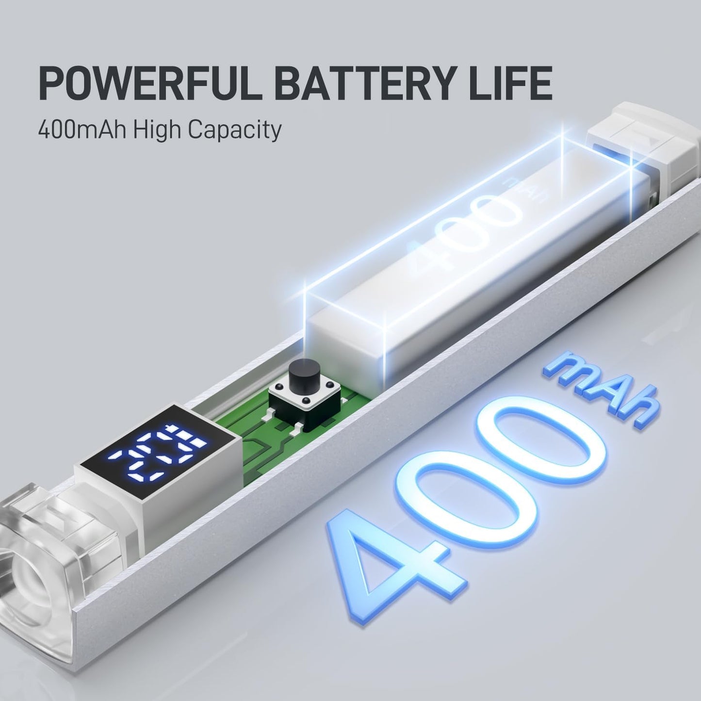 GAOY Cordless UV Light for Gel Nails, Handheld Nail Lamp, Portable Cordless Rechargeable Fast Curing, Matte Silver