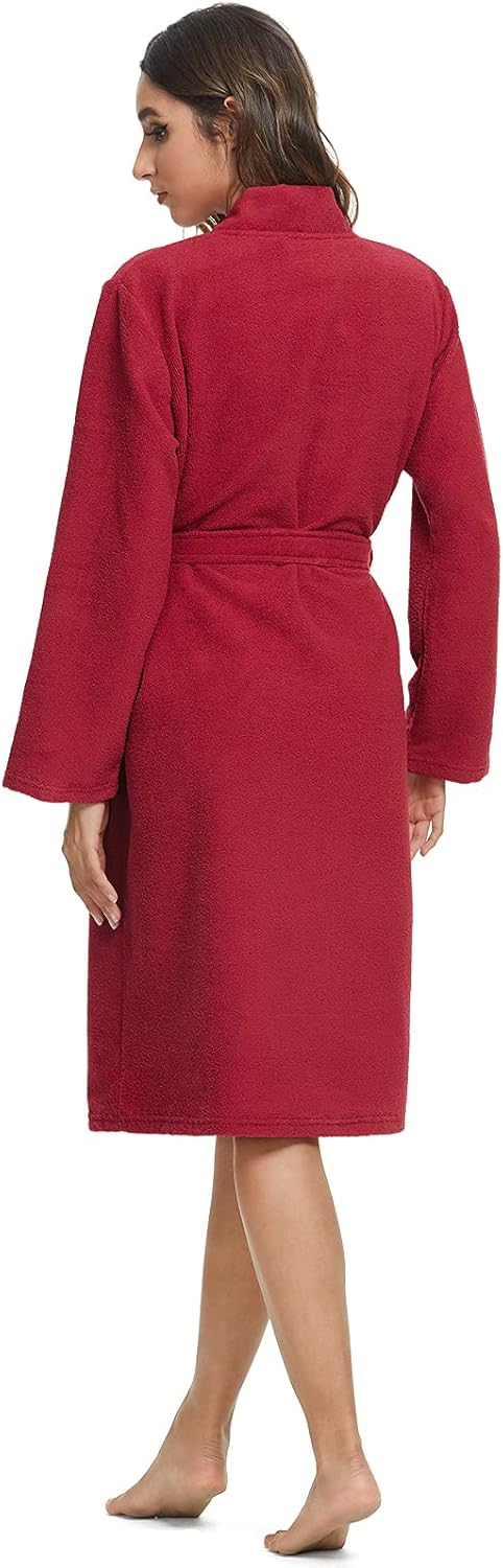 Orrpally Women Kimono Robes Lightweight Terry Cloth Bathrobe Knee Length Bath Robe