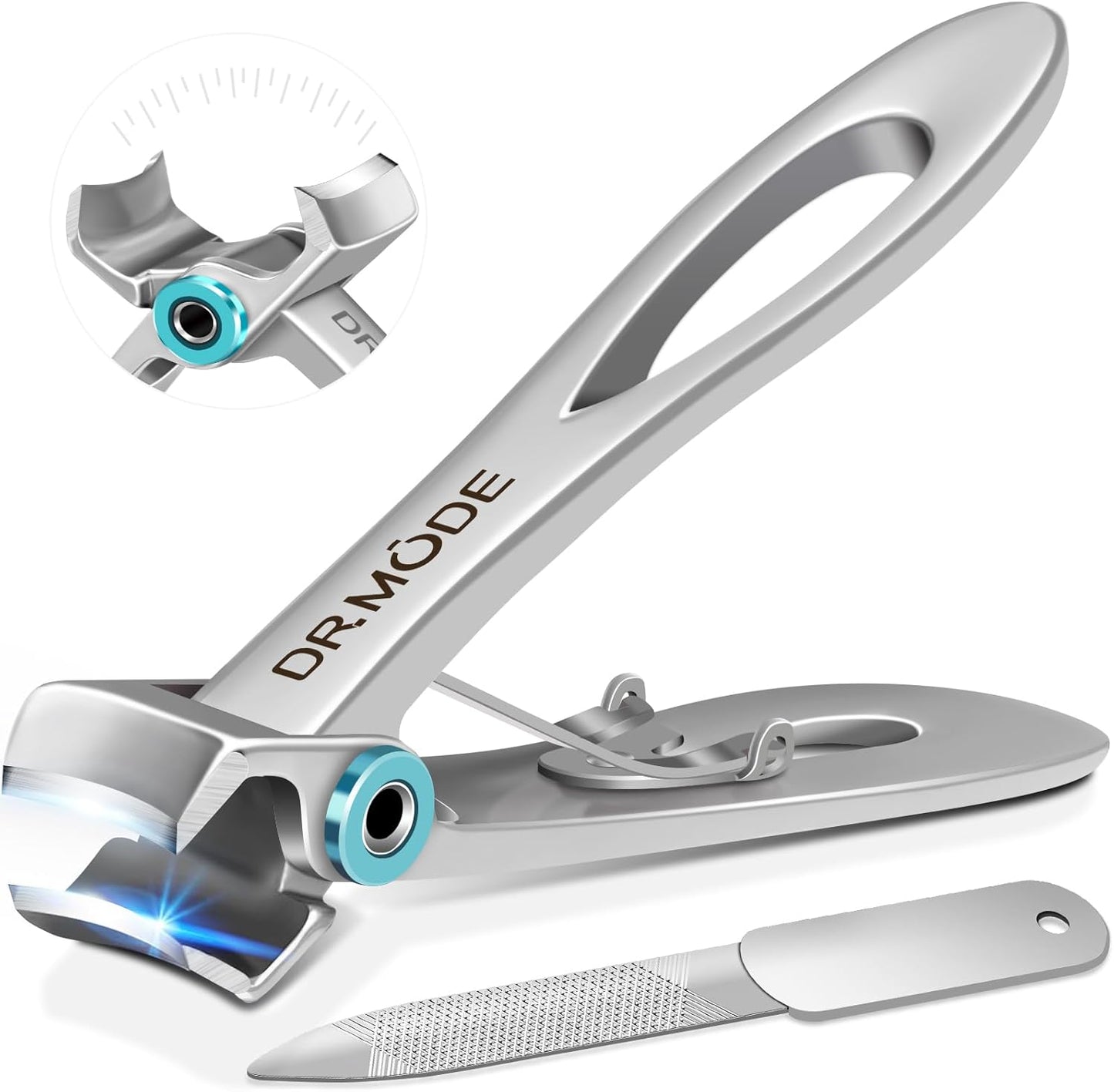 DRMODE Nail Clippers for Men Thick Nails - Large Toe Nail Clippers for Thick Nails for Senior with Wide Jaw Opening, Sharp Finger Nail Clippers Adult Cutter for Tough Nail