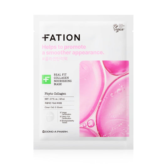 Fation Real Fit Mask, 5 Pack (Collagen Nourishing)