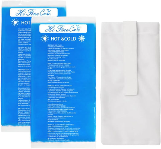 Gel Ice Packs, Cold Packs for Injury Recovery, Cold Compress for Pain Relief, Hot Cold Pack Relieves Inflammation, Arthritis for Headache, Ankle, Neck (Blue (2 Pack), 10×5 inch (28×13cm))