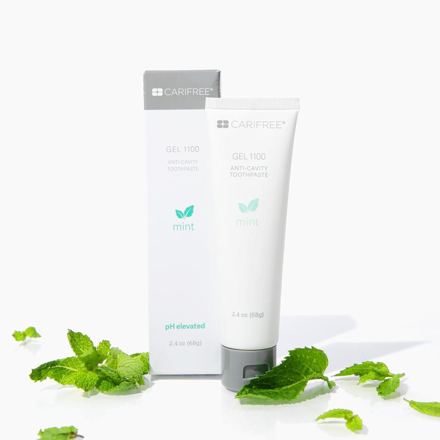 CariFree Gel 1100, Mint Flavored, Anti-Cavity Fluoride Toothpaste with Nano Hydroxyapatite for pH Neutralization, Enamel Protection, Dentist Recommended for Kids and Adults (Pack of 4)