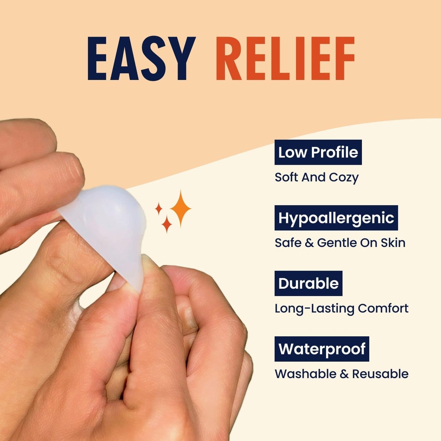 Dr. Frederick's Original Gel Toe Protectors for Men & Women - 12 ct - Toe Caps for Foot Pain Relief - Flexible Cushions for Ingrown Toenails, Corns, Calluses, Blisters, and Comfort - White - Medium